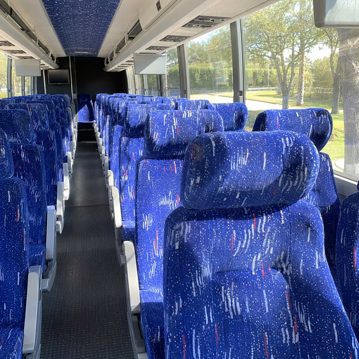 everett charter bus interior