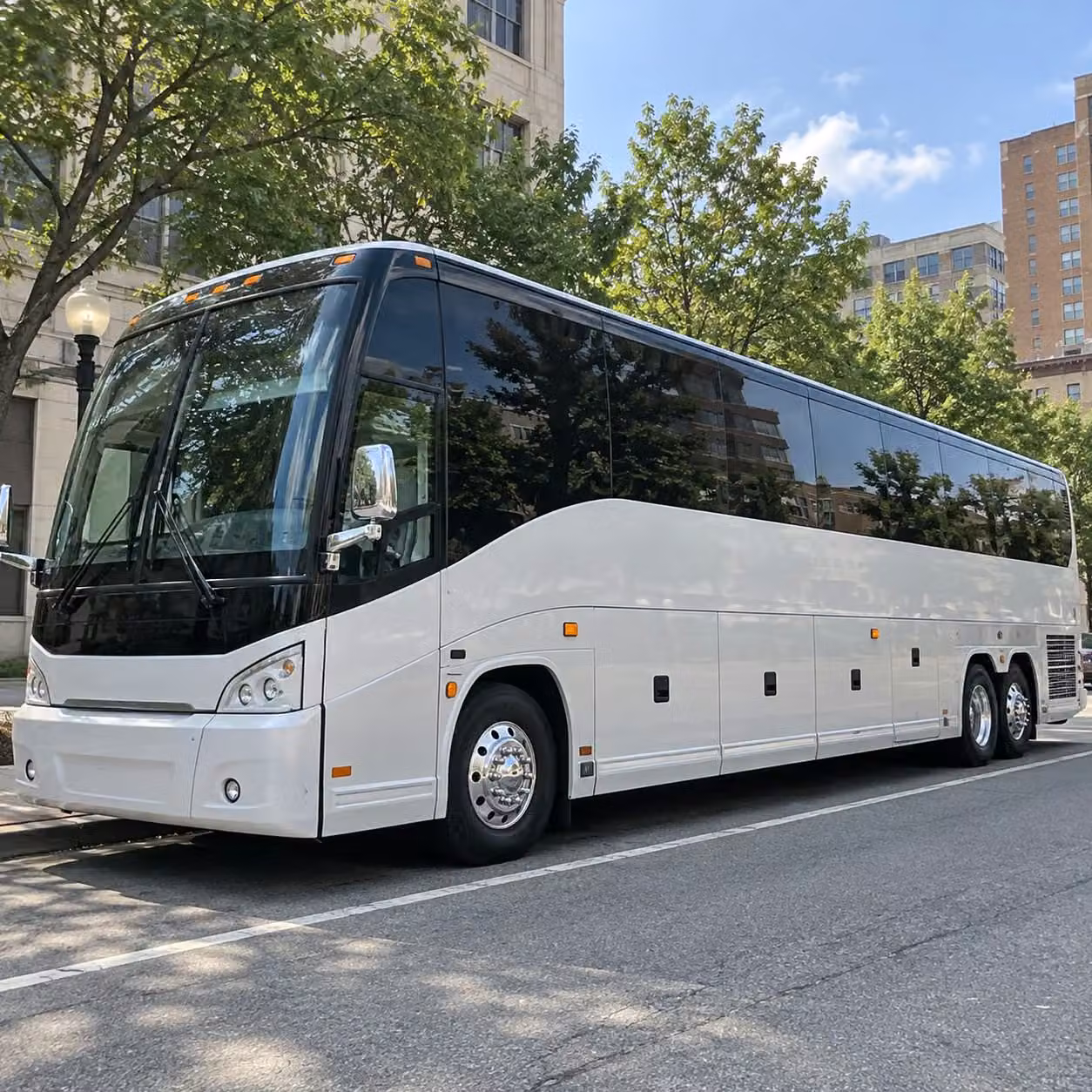 everett charter bus rental exterior